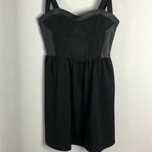 Leather & mesh dress.